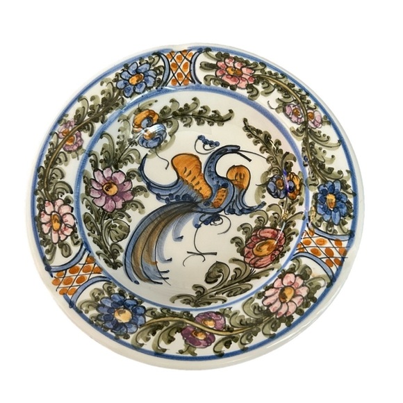 K N Skyros Art Pottery Greece Hand Painted Ashtray - Picture 1 of 8